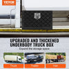 VEVOR Underbody Truck Box, 24" x 12" x 14" Pickup Storage Box, Heavy Duty Aluminum Diamond Plate Tool Box with Lock and Keys, Waterproof Trailer Storage Box with T-Handle Latch for Truck, Van, Trailer