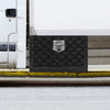 VEVOR Underbody Truck Box, 24" x 12" x 14" Pickup Storage Box, Heavy Duty Aluminum Diamond Plate Tool Box with Lock and Keys, Waterproof Trailer Storage Box with T-Handle Latch for Truck, Van, Trailer