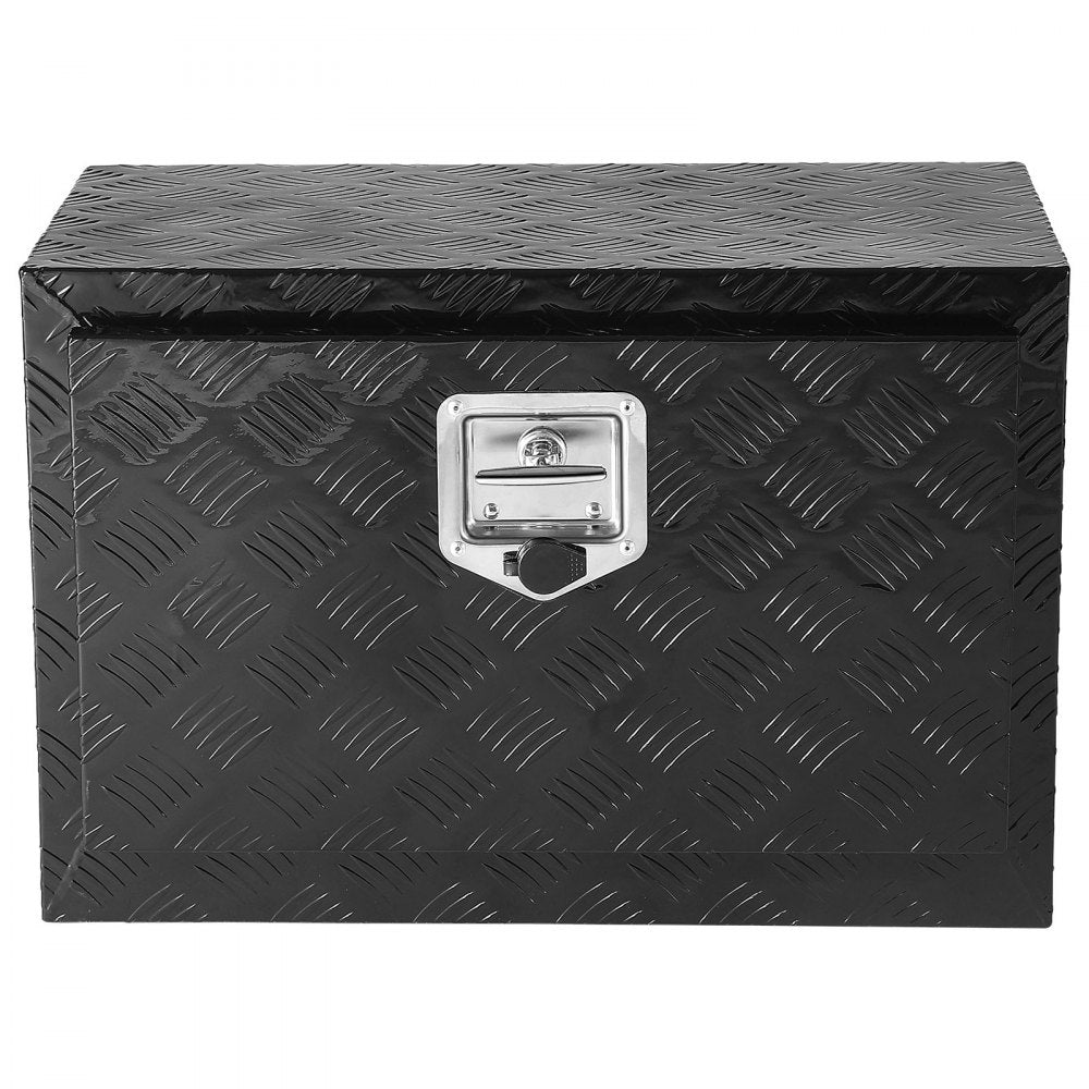 VEVOR Underbody Truck Box, 24" x 12" x 14" Pickup Storage Box, Heavy Duty Aluminum Diamond Plate Tool Box with Lock and Keys, Waterproof Trailer Storage Box with T-Handle Latch for Truck, Van, Trailer