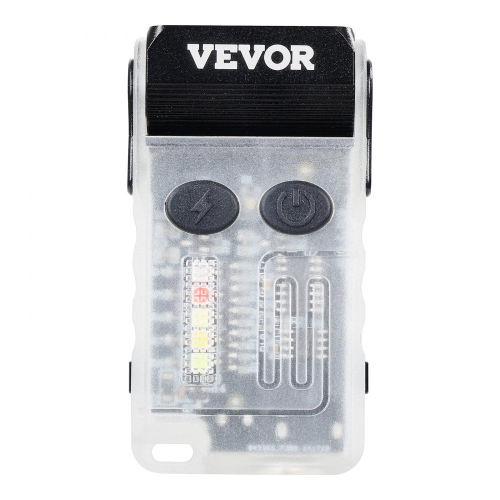 VEVOR Rechargeable Keychain Flashlight, Mini LED Flashlight with 13 Lighting Modes, Portable Pocket Flashlight with Clip, Magnetic Tail & 180° Rotating Head for Everyday Carry, Camping, Emergencies