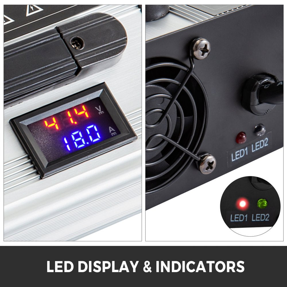 VEVOR 36V 18A Charger for Golf Carts with Powerwise Plug, LED Status Lights, 110V, Compatible with EzGo TXT Medalist D Style