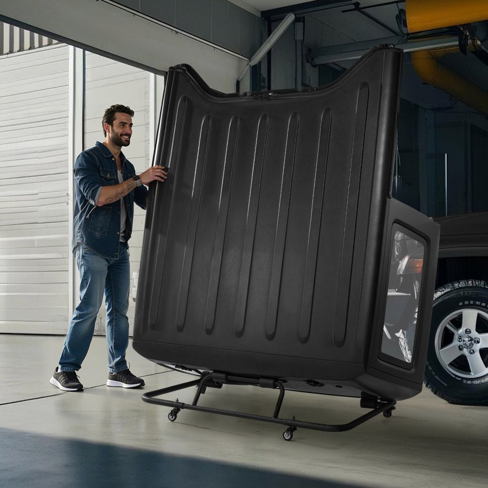 VEVOR Hardtop Storage Cart, Moveable Sturdy Hard Top Cart, with 3-Adjustable Holes & Thickened Soft Padding, Hardtop Storage Rack with Powder Coating, Fit for Jeep Wrangler TJ, JK