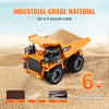 VEVOR RC Dump Truck Toy, 9-Channel 1:18 Scale, Remote Control Dump Truck RC Construction Vehicle Truck Toy with Metal Cabin & Light, 2 Rechargeable Batteries for Toddlers Kids Boys and Girls Age 8+