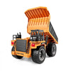 VEVOR RC Dump Truck Toy, 9-Channel 1:18 Scale, Remote Control Dump Truck RC Construction Vehicle Truck Toy with Metal Bed & Light, 2 Rechargeable Batteries for Toddlers Kids Boys and Girls Age 8+
