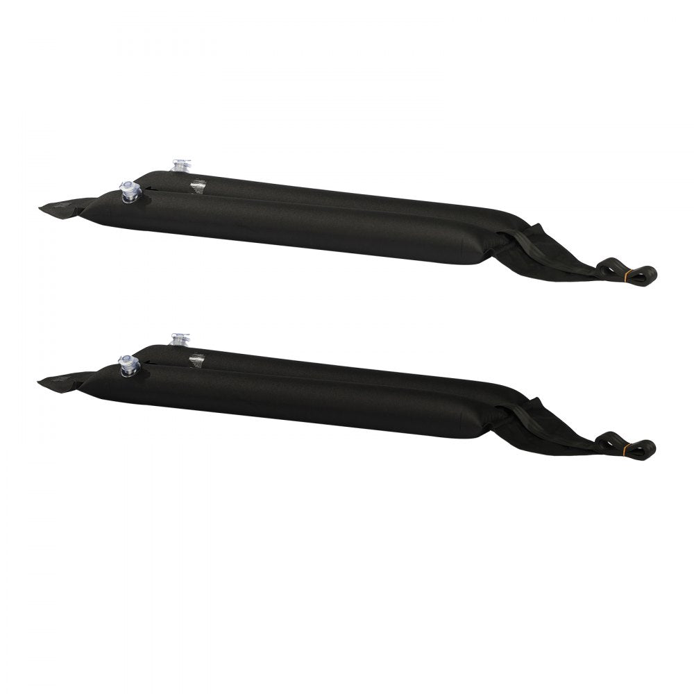 VEVOR Inflatable Soft Roof Rack Bars, 37.6-Inch Universal Car Roof Rack Pads, 88LBS Loading Luggage Kayak Carrier with 2 Tie-Down Straps & Ropes, Hand Air Pump, Storage Bag for Canoes Surfboards SUPs