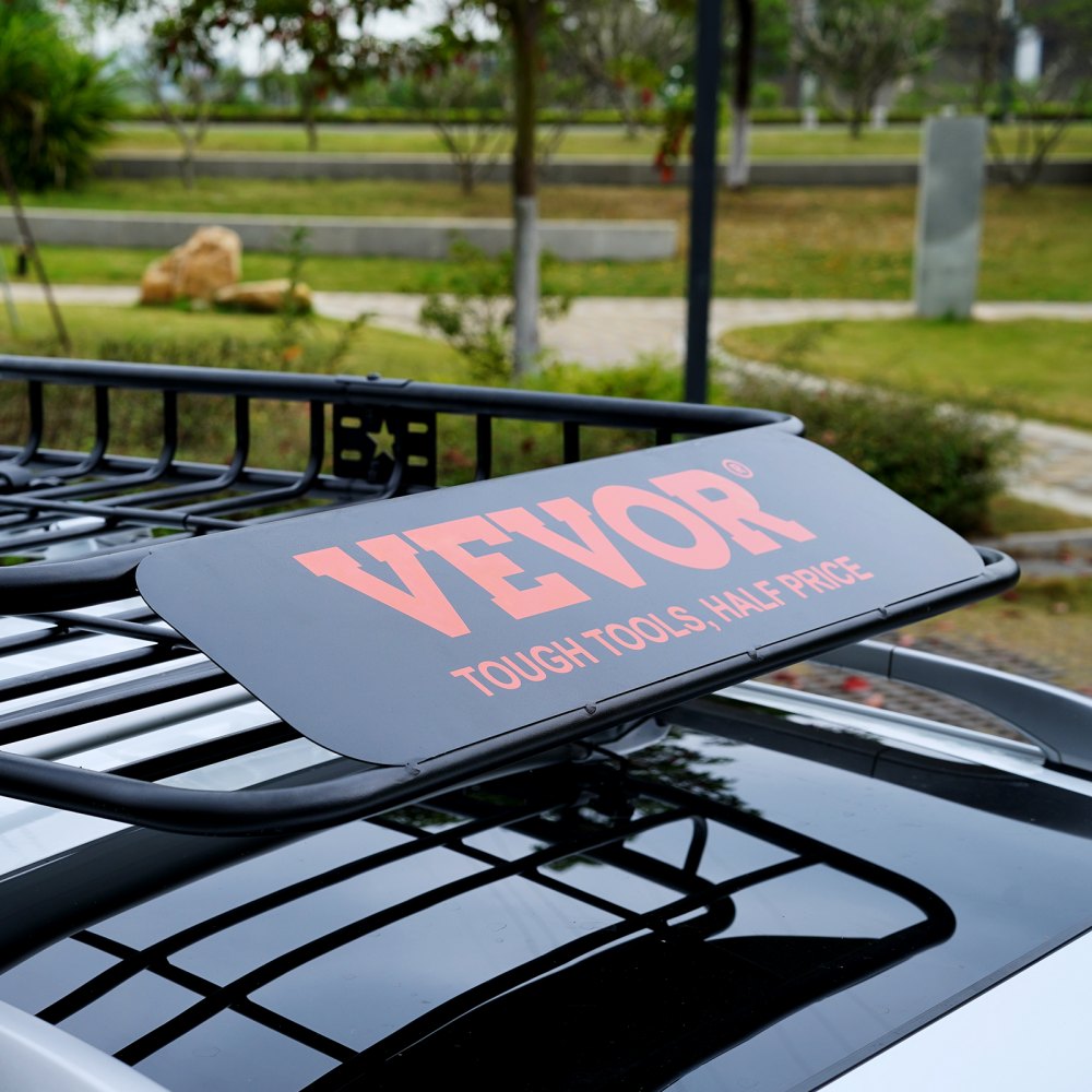 VEVOR Roof Rack Cargo Basket, 64" x 39" x 6" Rooftop Cargo Carrier with Extension, Heavy-duty Steel 200 LBS Capacity Universal Roof Rack Basket, Luggage Holder for SUV, Truck