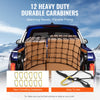 VEVOR Cargo Net, 72 in x 48 in, Heavy Duty Bungee Cargo Netting with 12 Carabiners, 4' x 6' Stretches to 7.2' x 10.8', Wear-resistant & Weather-proof, Suitable for Pickup, Truck, Jeep, SUV, Trailer