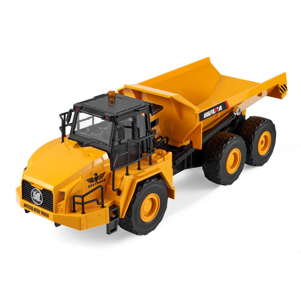 VEVOR RC Dump Truck Toy, 11-Channel 1:16 Scale, Remote Control Dump Truck RC Construction Vehicle Truck Toy with Metal Cabin & Light, 2 Rechargeable Batteries for Toddlers Kids Boys and Girls Age 8+
