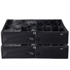 VEVOR Under Bed Shoe Storage Organizer, Set of 2, Total 32 Compartments, Underbed Shoes Closet Storage Solution with Clear Window, Breathable, Foldable Fabric Container Box with Reinforced Handles