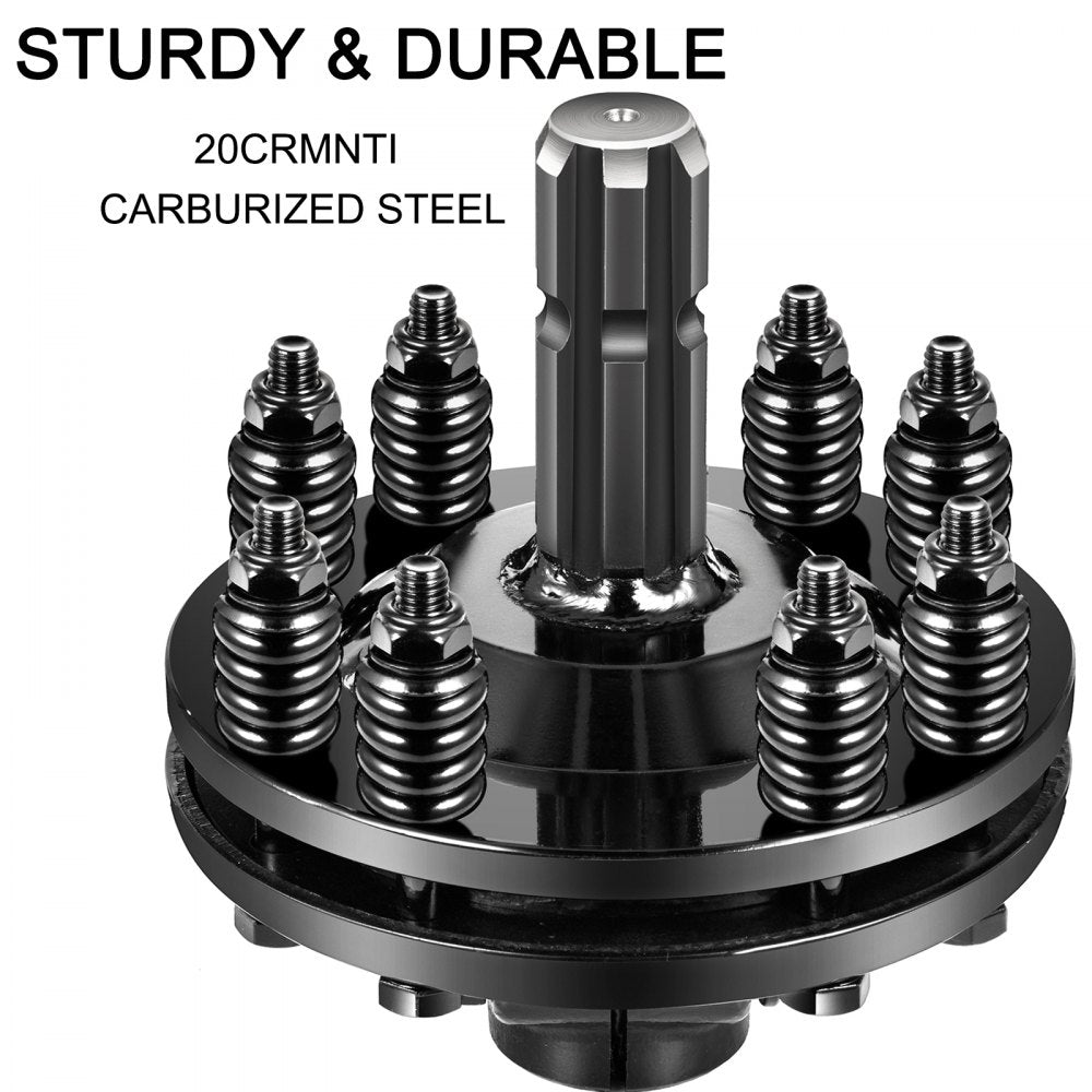 VEVOR Slip Clutch, 1 3/8\" PTO Slip Clutch, 6 Spline Ends PTO Friction Clutch, Carburized Steel Tractor Slip Clutch, Adjustable Rotary Cutter Slip Clutch, Black PTO Slip Clutch Spline for PTO Shaft