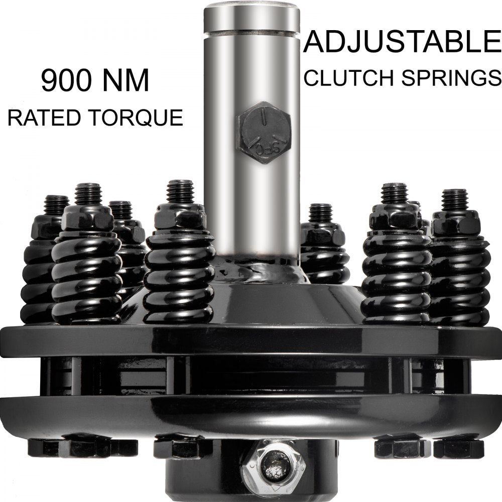VEVOR Slip Clutch, 1 3/8\" PTO Slip Clutch, Smooth Round Ends PTO Friction Clutch, Carburized Steel Tractor Slip Clutch, Adjustable Rotary Cutter Slip Clutch, Black Brush Hog Slip Clutch for PTO Shaft