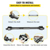 VEVOR PTO Shaft 1 3/8\" PTO Drive Shaft, 6 Spline End Round End PTO Driveline Shaft, Series 4 Tractor PTO Shaft, 39\"-55\" Brush Hog PTO Shaft, Black PTO Shaft for Bush Hog/Finish Mower/Rotary Cutter
