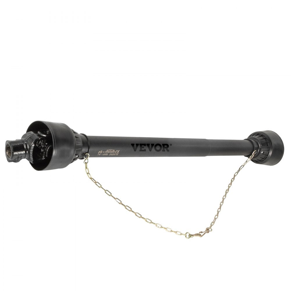 VEVOR PTO Shaft, 1-3/8\" PTO Drive Shaft, 6 Spline Tractor, Round Implement Ends PTO Driveline Shaft, Series 4 Tractor PTO Shaft, 43\"-61\" Brush Hog PTO Shaft Black, for Finish Mower, Rotary Cutter