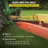 VEVOR PTO Shaft, 1-3/8\" PTO Drive Shaft, 6 Spline Both Ends PTO Driveline Shaft, Series 4 Tractor PTO Shaft, 31.5\"-41\" Brush Hog PTO Shaft, Yellow PTO Shaft with Slip Clutch for Bush Hog/Finish Mow