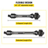 VEVOR PTO Shaft, 1-3/8\" PTO Drive Shaft, 6 Spline Both Ends PTO Driveline Shaft, Series 5 Tractor PTO Shaft, 43\"-57\" Brush Hog PTO Shaft, Black PTO Shaft with Slip Clutch for Bush Hog/Finish Mower