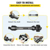 VEVOR PTO Shaft, 1-3/8\" PTO Drive Shaft, 6 Spline Both Ends PTO Driveline Shaft, Series 5 Tractor PTO Shaft, 43\"-57\" Brush Hog PTO Shaft, Black PTO Shaft with Slip Clutch for Bush Hog/Finish Mower