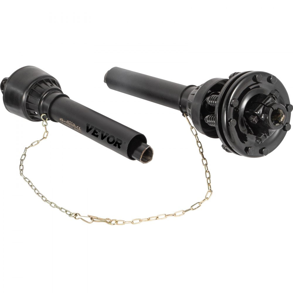 VEVOR PTO Shaft, 1-3/8\" PTO Drive Shaft, 6 Spline Both Ends PTO Driveline Shaft, Series 5 Tractor PTO Shaft, 43\"-57\" Brush Hog PTO Shaft, Black PTO Shaft with Slip Clutch for Bush Hog/Finish Mower