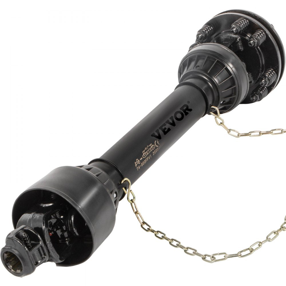 VEVOR PTO Shaft, 1-3/8\" PTO Drive Shaft, 6 Spline Both Ends PTO Driveline Shaft, Series 5 Tractor PTO Shaft, 43\"-57\" Brush Hog PTO Shaft, Black PTO Shaft with Slip Clutch for Bush Hog/Finish Mower