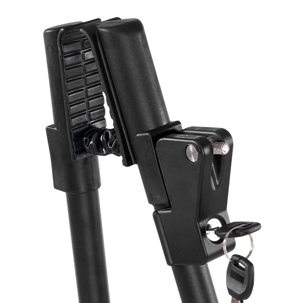 VEVOR Roof Bike Rack, 33 lbs Capacity, Upright Roof Mount Bicycle Rack with Secure Locking System for Most Standard Crossbars, Aluminum Upright Rooftop Bike Rack 1 Bike Carrier for Car SUV, Black