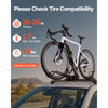 VEVOR Roof Bike Rack, 33 lbs Capacity, Foldable Upright Roof Mount Bicycle Rack with Locking Systems & Adjustable Arm for T-Slot Crossbars, Upright Rooftop Bike Rack 1 Bike Carrier for Car SUV, Black