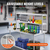 VEVOR Double Overshelf, Double Tier Stainless Steel Overshelf, 12 x 60 Inch Double Deck Overshelf, Height Adjustable Overshelf Prep Work Table for Kitchen, Restaurant and Workshop