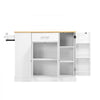 VEVOR Kitchen Island Cart with Storage, 42.36 in Wide Island Table for Kitchen, with 2 Drawers, Storage Cabinet, Table for Home Dining Room, White