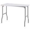 VEVOR Folding Commercial Prep Table, 48 x 24 Inch Commercial Worktable Workstation, Heavy-duty Stainless Steel Folding Table with 300 lbs Load, Kitchen Work Table, for Home Kitchen Restaurant Garage