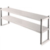 VEVOR Double Overshelf, Double Tier Stainless Steel Overshelf, 60 in. Length x 12 in. Width Double Deck Overshelf, Height Adjustable Overshelf for Prep & Work Table in Kitchen, Restaurant and Workshop