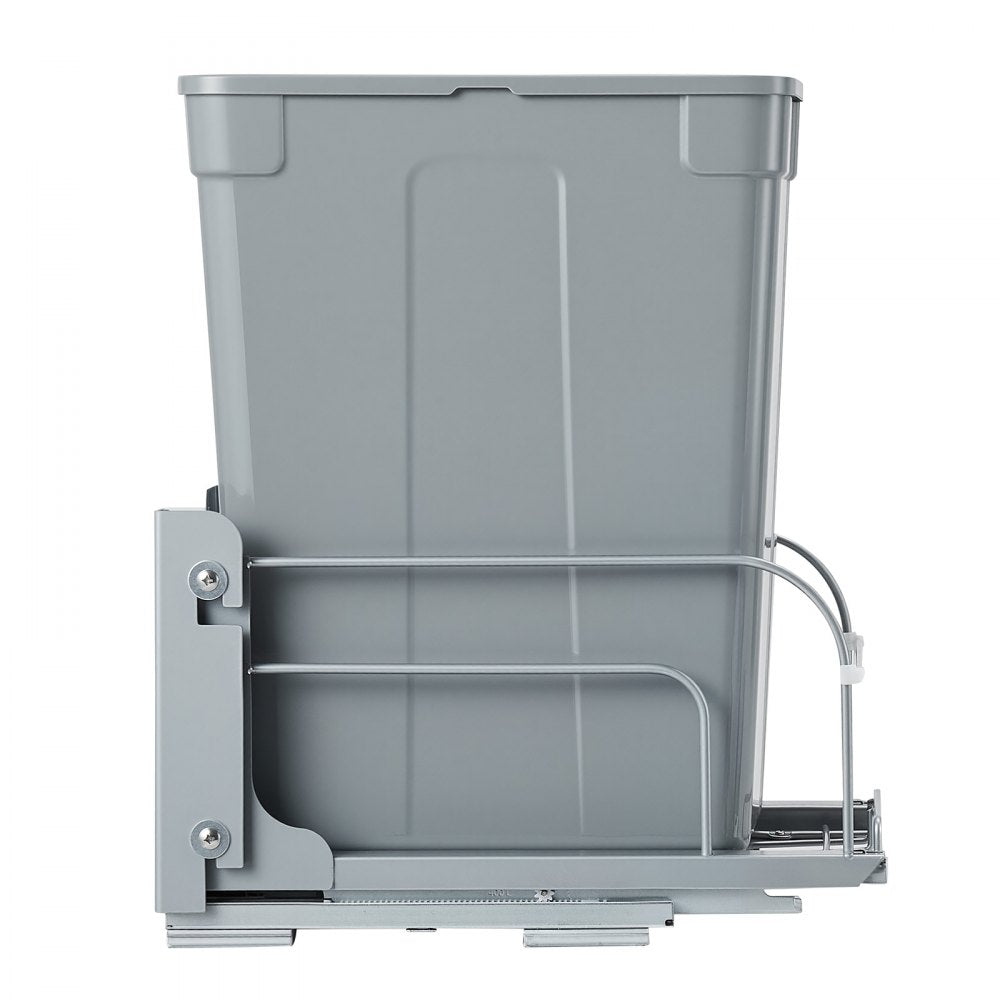 VEVOR Pullout Trash Can for Kitchen Cabinets, 35 QT Garbage Waste Recycling Bin, Under Mount Waste Container, with Heavy Duty Metal Soft Close Sliding System and Door Kit, for Sink, Under Counter
