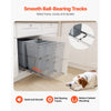 VEVOR Pullout Trash Can for Kitchen Cabinets, 27QTx2 Double Under Sink Garbage Waste Recycling Bin, Under Mount Waste Container, with Heavy Duty Metal Full Extension Sliding System and Handle