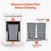 VEVOR Pull-Out Trash Can, 27 QT x2 Double Under Mount Kitchen Waste Container, Heavy Duty Garbage Recycling Bin with Door Kit and Soft Close Slide, for Kitchen Cabinet, Sink, Under Counter (Grey)