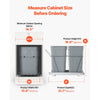 VEVOR Pullout Trash Can for Kitchen Cabinets, 35 QT x2 Double Under Sink Garbage Waste Recycling Bin, Under Mount Waste Container, with Heavy Duty Metal Full Extension Sliding System and Handle