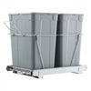 VEVOR Pullout Trash Can for Kitchen Cabinets, 35 QT x2 Double Under Sink Garbage Waste Recycling Bin, Under Mount Waste Container, with Heavy Duty Metal Full Extension Sliding System and Handle