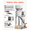 VEVOR Powder Filling Machine, 10-999g (0.02-2.2lbs) Automatic Particle Dispenser, Stainless Steel, Intelligent Weighing Dispensing Filler with Foot Pedal, for Coffee Beans, Grains, Tea, Spices, Silver