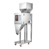 VEVOR Powder Filling Machine, 10-999g (0.02-2.2lbs) Automatic Particle Dispenser, Stainless Steel, Intelligent Weighing Dispensing Filler with Foot Pedal, for Coffee Beans, Grains, Tea, Spices, Silver