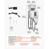 VEVOR Powder Filling Machine, 20-3000g (0.04 - 6.61lbs) Automatic Particle Dispenser, Stainless Steel, Smart Weighing Dispensing Filler w/ Foot Pedal, for Coffee Beans, Grains, Tea, Spices, Silver