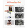 VEVOR Powder Filling Machine, 1-99.9g (0.002-0.22lbs) Automatic Particle Dispenser, High Accuracy, Stainless Steel, Intelligent Weighing Dispensing Filler for Coffee Beans, Grains, Tea, Spices, Silver