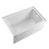 VEVOR Alcove Bathtub, 48" x 30" Contemporary Alcove Acrylic Bathtub, Soaking Bath Tub with Right Hand Drain and Overflow Hole, Large Rectangular Deep Soak Tub for Bathroom with Integral Flange, White