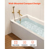 VEVOR Alcove Bathtub, 60" x 30" Contemporary Alcove Acrylic Bathtub, Soaking Bath Tub with Right Hand Drain and Overflow Hole, Large Rectangular Deep Soak Tub for Bathroom with Integral Flange, White