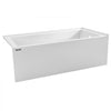 VEVOR Alcove Bathtub, 60" x 30" Contemporary Alcove Acrylic Bathtub, Soaking Bath Tub with Right Hand Drain and Overflow Hole, Large Rectangular Deep Soak Tub for Bathroom with Integral Flange, White