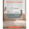 VEVOR Alcove Bathtub, 60" x 30" Contemporary Alcove Acrylic Bathtub, Soaking Bath Tub with Left Hand Drain and Overflow Hole, Large Rectangular Deep Soak Tub for Bathroom with Integral Flange, White