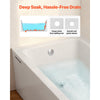 VEVOR Alcove Bathtub, 60" x 30" Contemporary Alcove Acrylic Bathtub, Soaking Bath Tub with Left Hand Drain and Overflow Hole, Large Rectangular Deep Soak Tub for Bathroom with Integral Flange, White