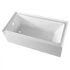 VEVOR Alcove Bathtub, 60" x 30" Contemporary Alcove Acrylic Bathtub, Soaking Bath Tub with Left Hand Drain and Overflow Hole, Large Rectangular Deep Soak Tub for Bathroom with Integral Flange, White