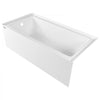 VEVOR Alcove Bathtub, 60" x 30" Contemporary Alcove Acrylic Bathtub, Soaking Bath Tub with Left Hand Drain and Overflow Hole, Large Rectangular Deep Soak Tub for Bathroom with Integral Flange, White
