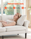 VEVOR velvet fabric sofa - skin-friendly anti-pilling soft (infographic)
