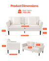 VEVOR loveseat sofa product dimensions and 700 lb weight capacity (diagram)