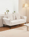 VEVOR loveseat sofa white velvet 2-seater - lifestyle room scene