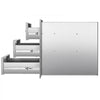 VEVOR Outdoor Kitchen Drawers 18.11" W x 23.23" D x 23.23" H, Triple-Access Stainless Steel Modular Drawer Cabinet with Handles, BBQ Island Drawer for Outdoor Kitchen or BBQ Island Patio Grill Station