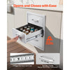 VEVOR Outdoor Kitchen Drawers 18.11"W x 23.23"D x 23.23"H, Triple-Access Stainless Steel BBQ Drawers with Handles, BBQ Island Drawer for Outdoor Kitchens or Barbeque Island Patio Grill Station