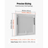 VEVOR Concession Window 36x36 in Aluminum Alloy Frame Service Window, for Food Truck, Up to 85 Degrees Stand Serving with Awning Door and Drag Hook, Rainwater Resistant for Concession Trailer